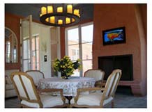 LCD TV Recessed Above Fireplace